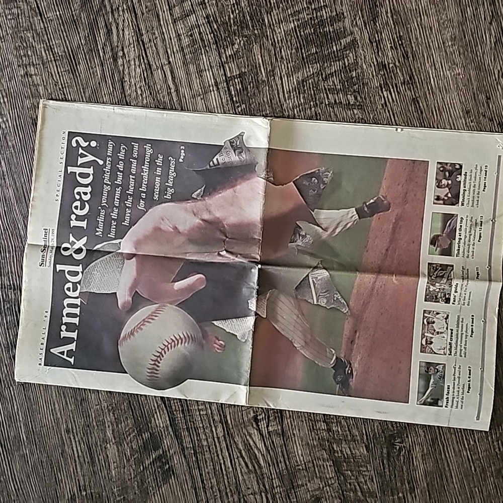 Florida Marlin's sensentinel newspaper baseball, 1998 special section